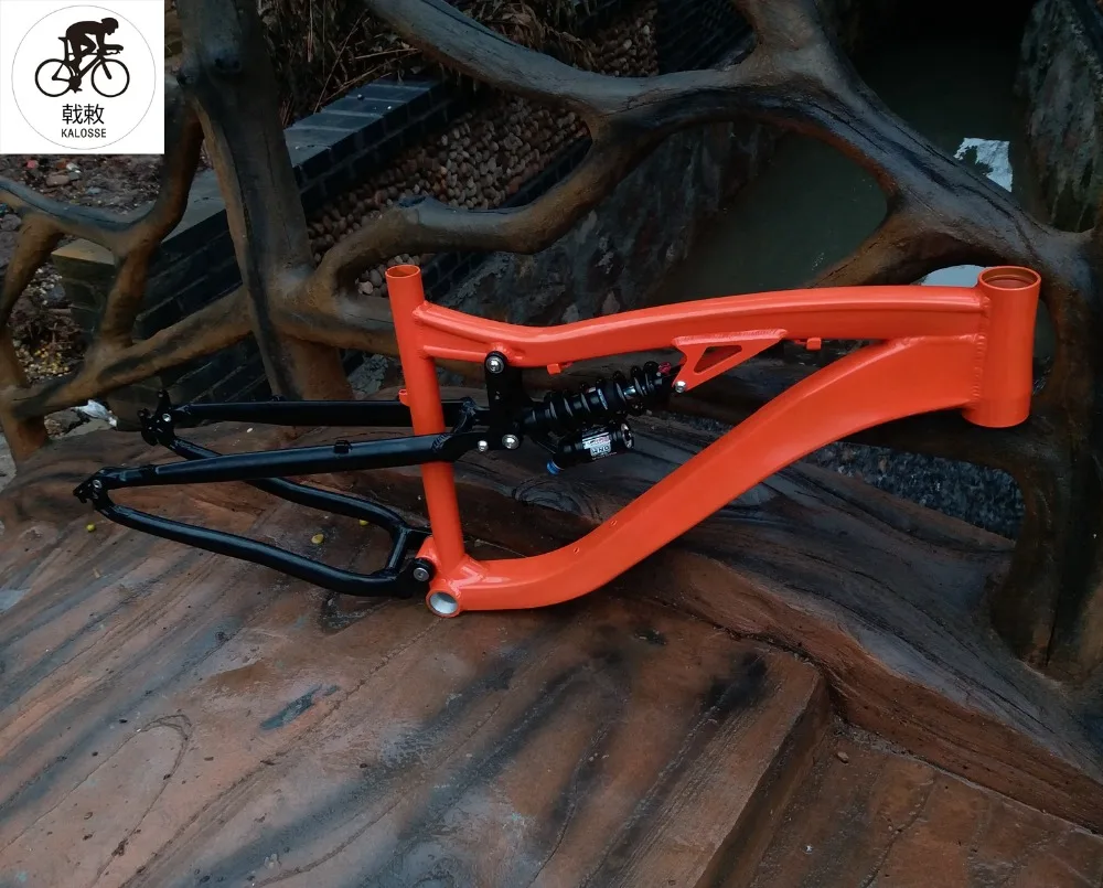 Discount Kalosse DIY colors  Downhill  bicycle  frame  DNM 190 mm travel   26*17 inch frame  DH   Mountain bike frame 5