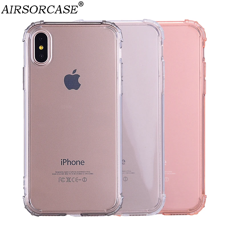 

For Apple iPhone XS X 10 Case Anti-knock Simple Phone Case for iPhone 6 6S 7 8 Plus 7Plus Soft TPU Back Cover for iPhone 8 8Plus
