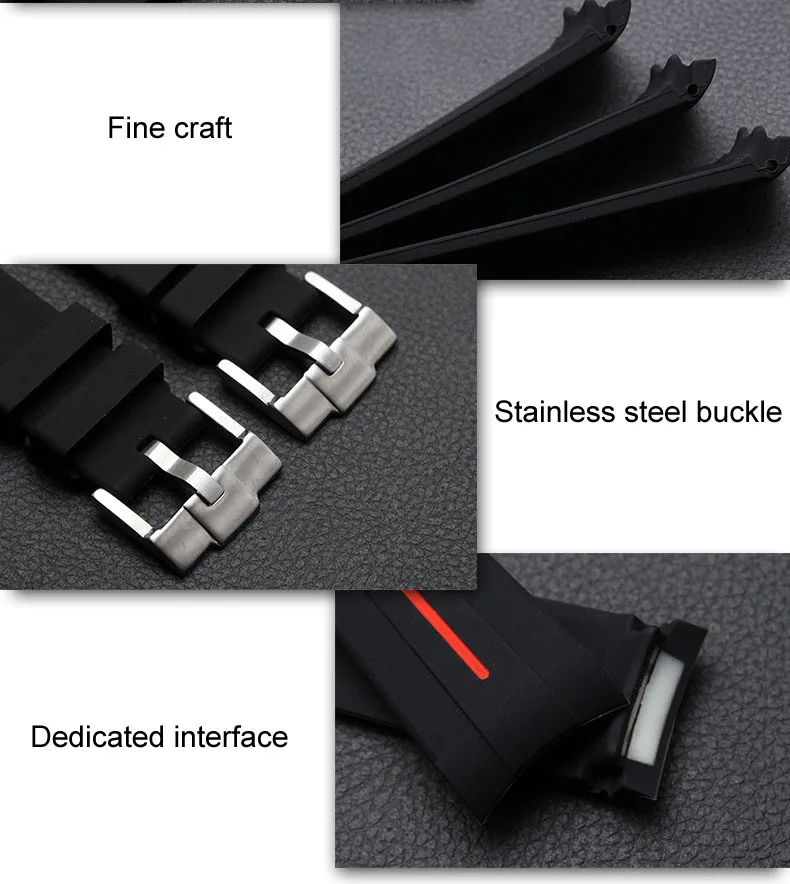 20mm 21mm nature Rubber Silicone Watch band Buckle Watchband For Daytona Submariner Deepsea Gmt Seamarster Oysterflex Strap