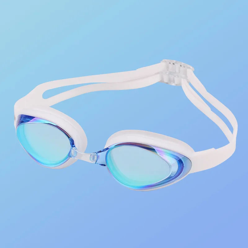 Профессиональные силиконовые очки для близорукости-1,5~-6,0, очки для плавания, анти-туман, УФ очки для близорукости, очки для плавания для мужчин и женщин, очки для плавания для близорукости - Цвет: Plating Blue