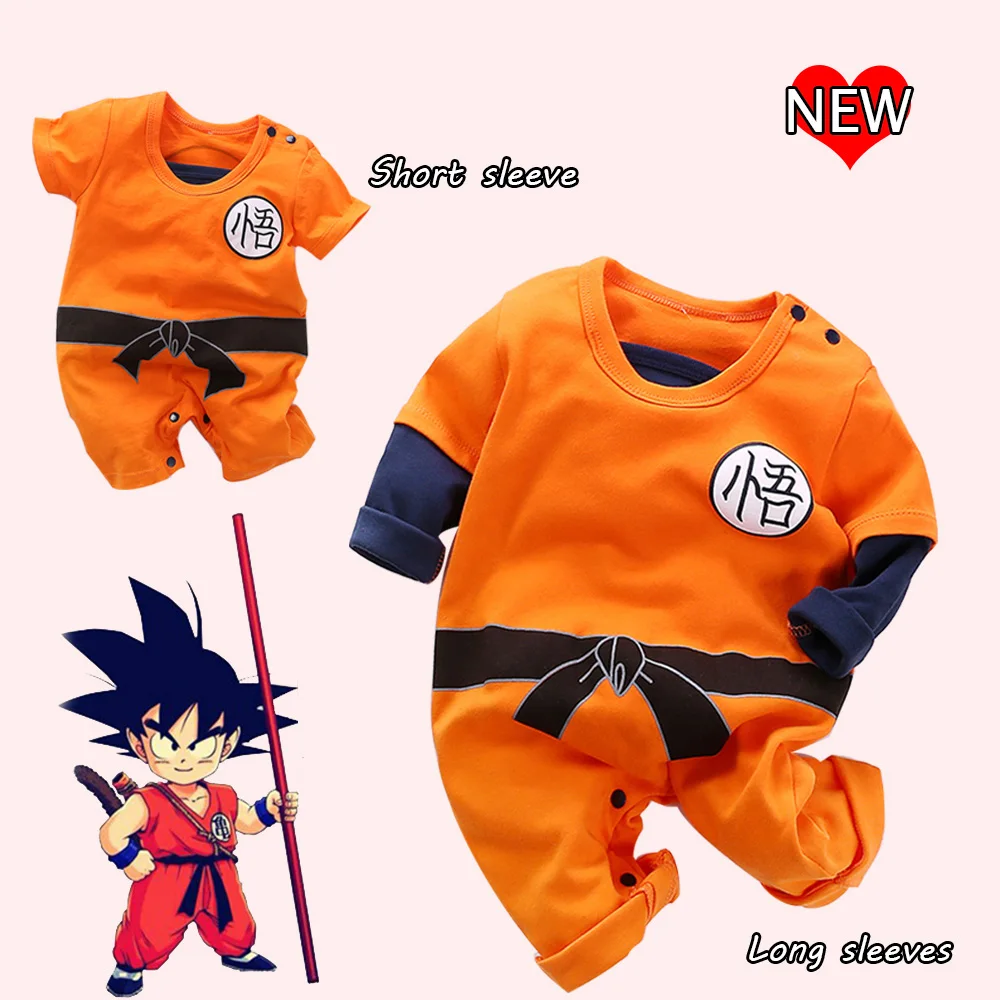 Одежда для малышей Детские комбинезоны 100% хлопок Dragon Ball с длинным и короткий