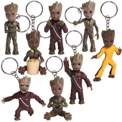 Дерево Для мужчин Куклы кино Phoneholder стражи Галактики Vol 2 человек Figuras Brinquedos брелок