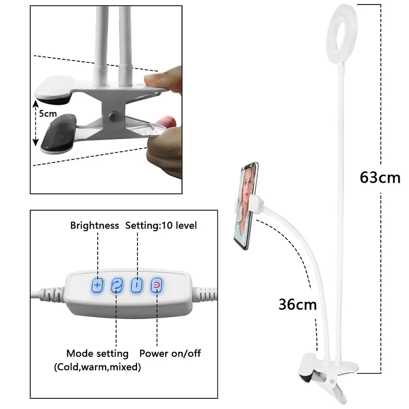 Travor светодиодный selfie Ring Light usb разъем для Youtube прямая трансляция видео чат с