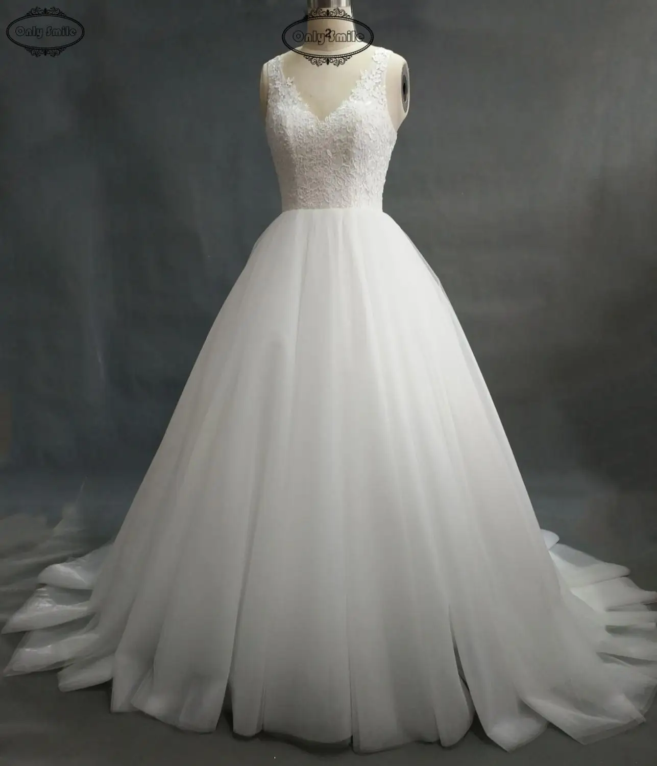 OnlySmile Robe de Mariage Hochzeitskleid сексуальным вырезом на спине и Brdial платья Роскошные