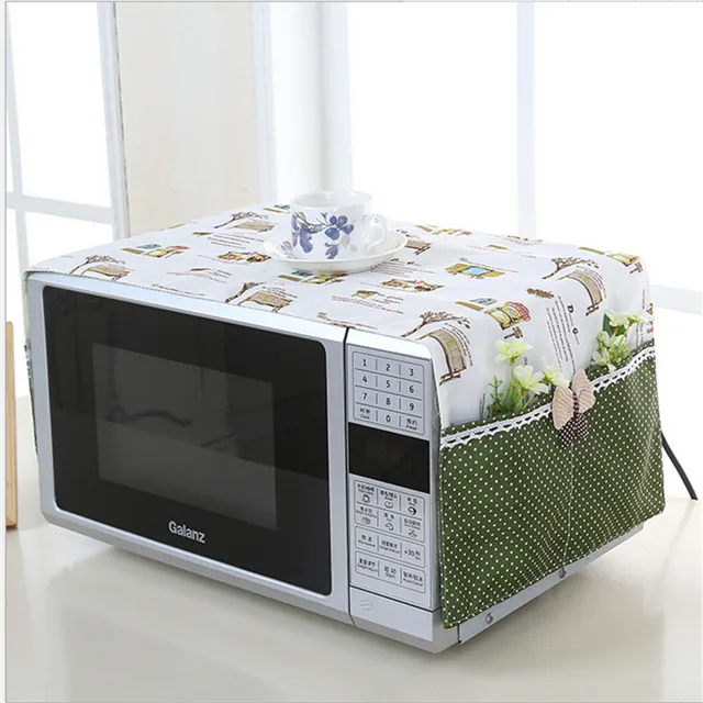1pcs 98*32cm small flower Cotton Dust Cover Microwave Cover Microwave
