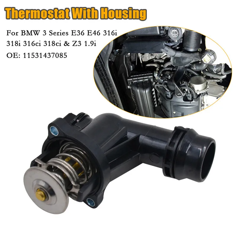 

CARPRIE Thermostat Resin Material Thermostat and Housing OE:11531437085 Car Repair Parts Accessories jy11