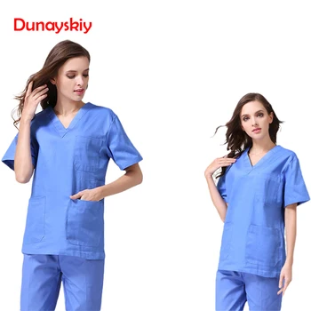 

Europe Fashion Medical Suit Lab Coat Women Hospital Scrub Uniforms sets Design Slim Fit Breathable Medical Uniform Scrub Sets