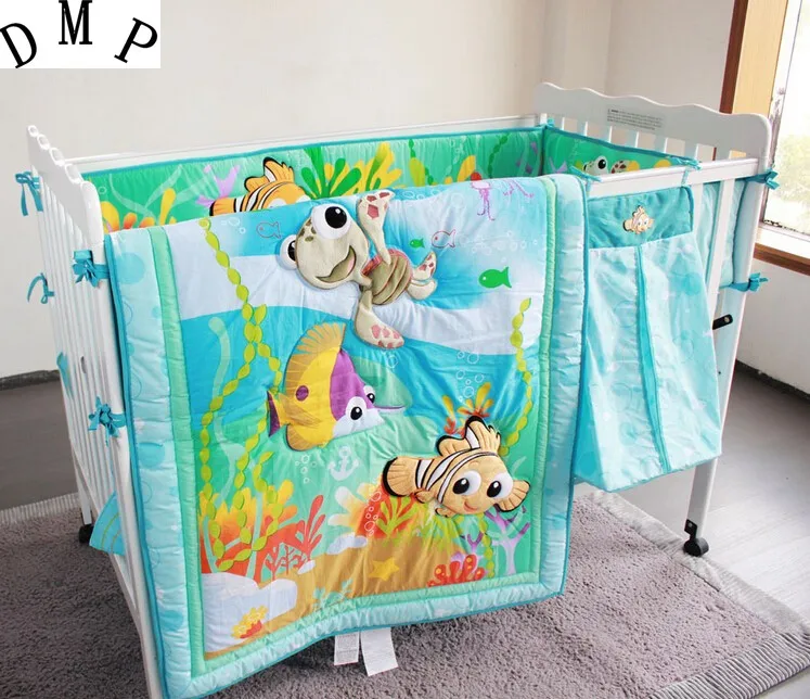 

7pcs Newborn Bedding Sets,Bumper for Baby Bed,Winter Baby Bedding Set,include (bumpers+duvet+bed cover+bed skirt)