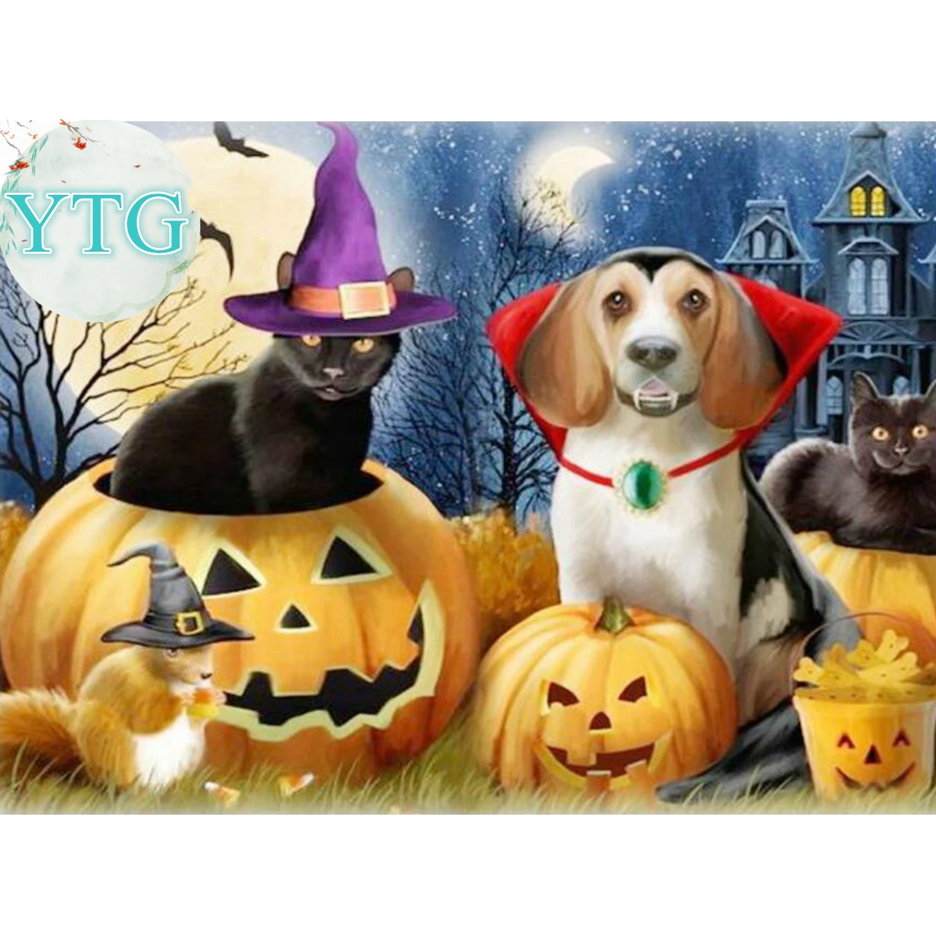 

Halloween,Animal,Diamond Painting,Full,Diamond Embroidery,5D,Cross Stitch,Mosaic,Round,Rhinestone,DIY,Home,Decoration,Art,Gift