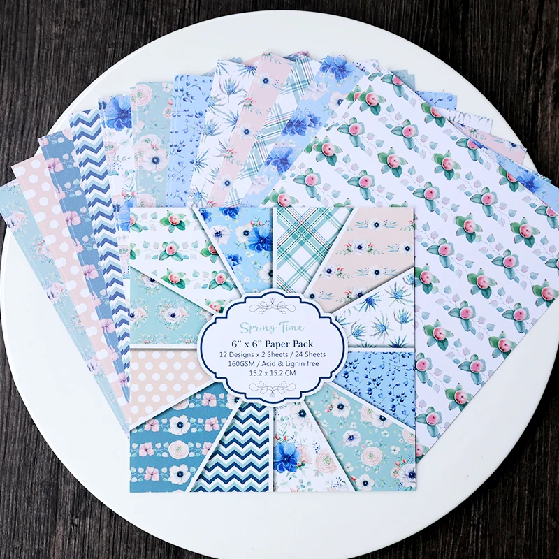 

15*15 cm/Single-side Printed Mixed pattern creative papercraft art paper handmade scrapbooking kit set book