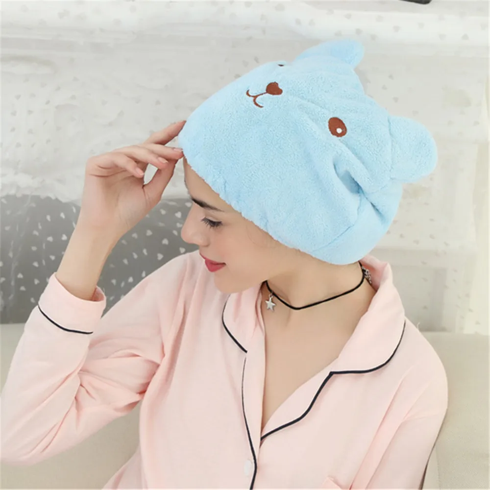 

Turban Textile Bathing Quick Towels Useful New Hair Hats Dry Microfiber Water absorption multicolor girl women Headgear New