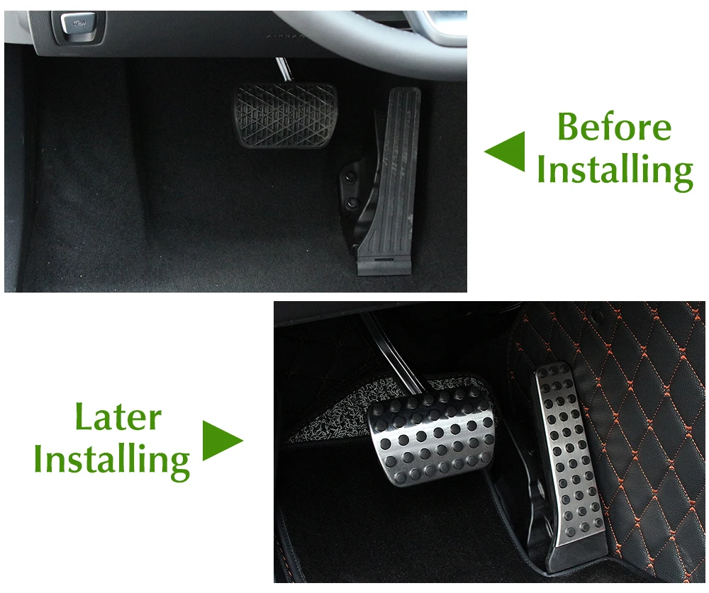 Stainless steel pedal AT For Mercedes Benz C E S GLK SLK CLS SL-Class W203 W204 W211 W212W210 AMG accelerator brake footrest pad