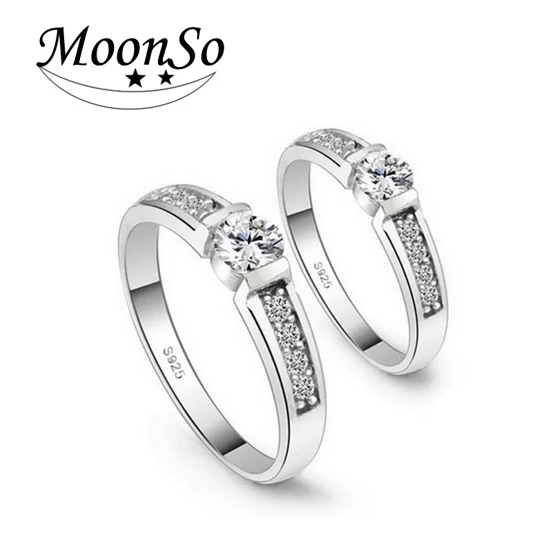 moonso 925 sterling silver rings zircon rings set for couple matching wedding rings engraved couples ringsmoonso r219 - Platinum Wedding Rings For Her moonso 925 sterling silver rings zircon rings set for couple matching wedding rings engraved couples ringsmoonso r219 - Platinum Wedding Rings For Her
