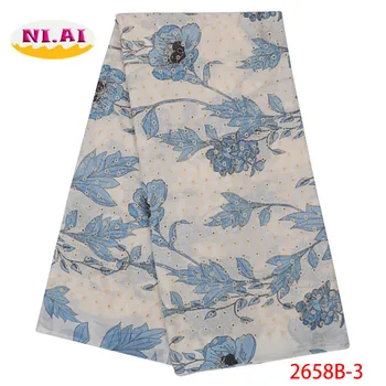 

Nigerian Lace Fabrics African Swiss Voile Lace 2019 High Quality Swiss Voile Lace in Switzerland For Wedding Dress XY2658B-3