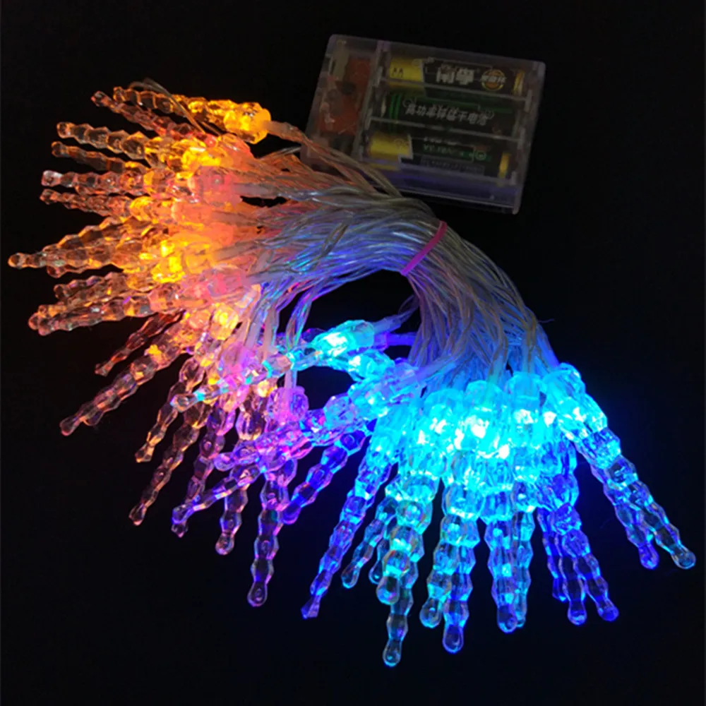 battery icicle multicolor lights