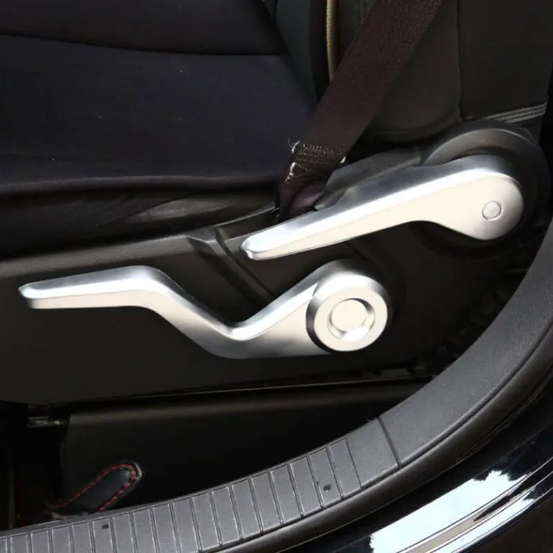 

BBQ@FUKA 3x Chrome ABS Manual Car Seat Adjust Side Button Handle Knob Cover Fit For Jeep Compass Patriot Accessories Styling