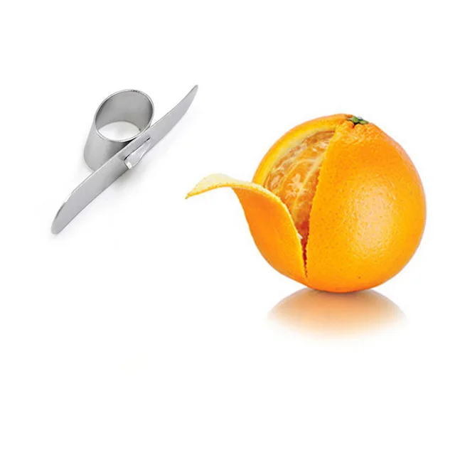 1 шт. из нержавеющей стали Оранжевый Овощечистка резак фрукт, лимон, апельсин нож для пилинга слайсер резак кухонные инструменты LB 073