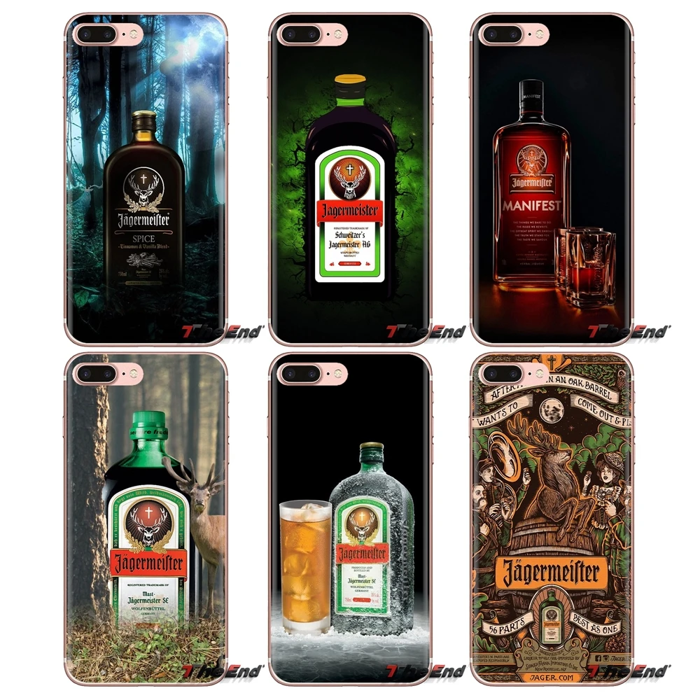 Прозрачный мягкий чехол для Samsung Galaxy S3 S4 S5 Mini S6 S7 Edge S8 S9 S10 Plus Note 3 4 5 8 9 Jagermeister Ретро