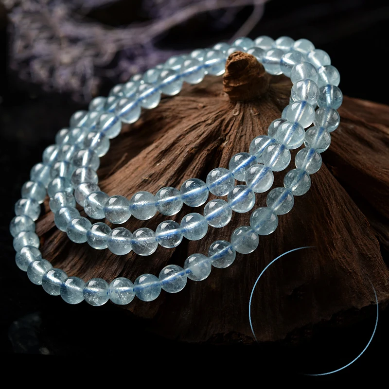 

Bracelet Female Clear Blue Crystal Three Bracelet Fashion Gift