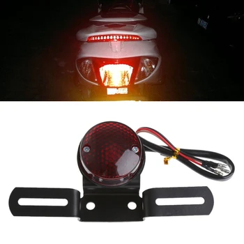 

1Pc Motorcycle Bike Rear Tail License plate Brake Stop Number Plate Light Taillight