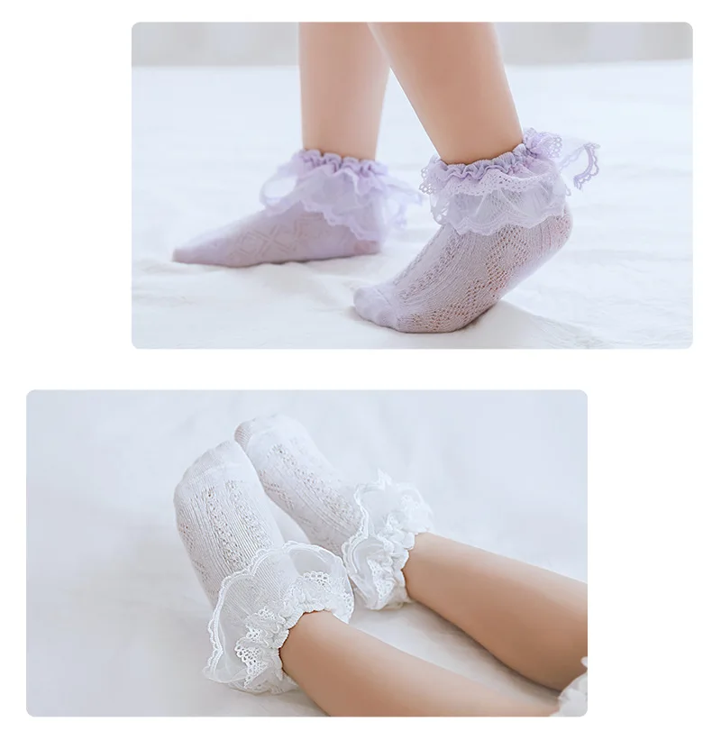 Кружевные носки для девочек; хлопковые детские носки; носки для студентов; C015