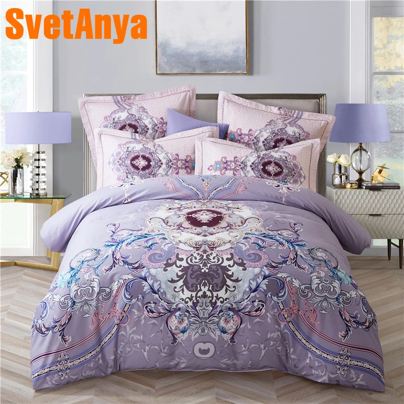 

Svetanya warm Cotton Bed Linens New Printed Bedding Set Queen King Full Double Size ( Sheet Pillowcase Duvet Cover Sets )