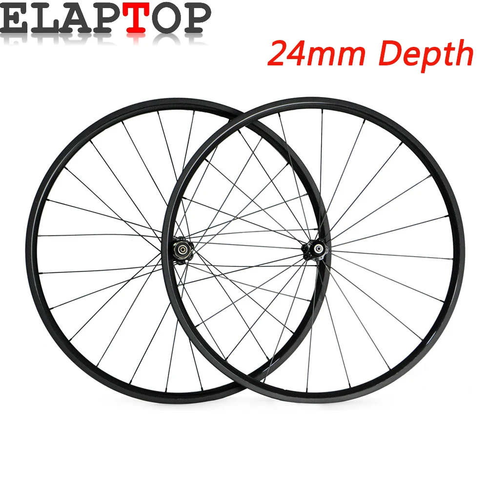 

Novatec hub V brake standard wheels 24mm deep carbon wheelset 23mm width clincher tubular 700c 3K matte Glossy Road bike wheels