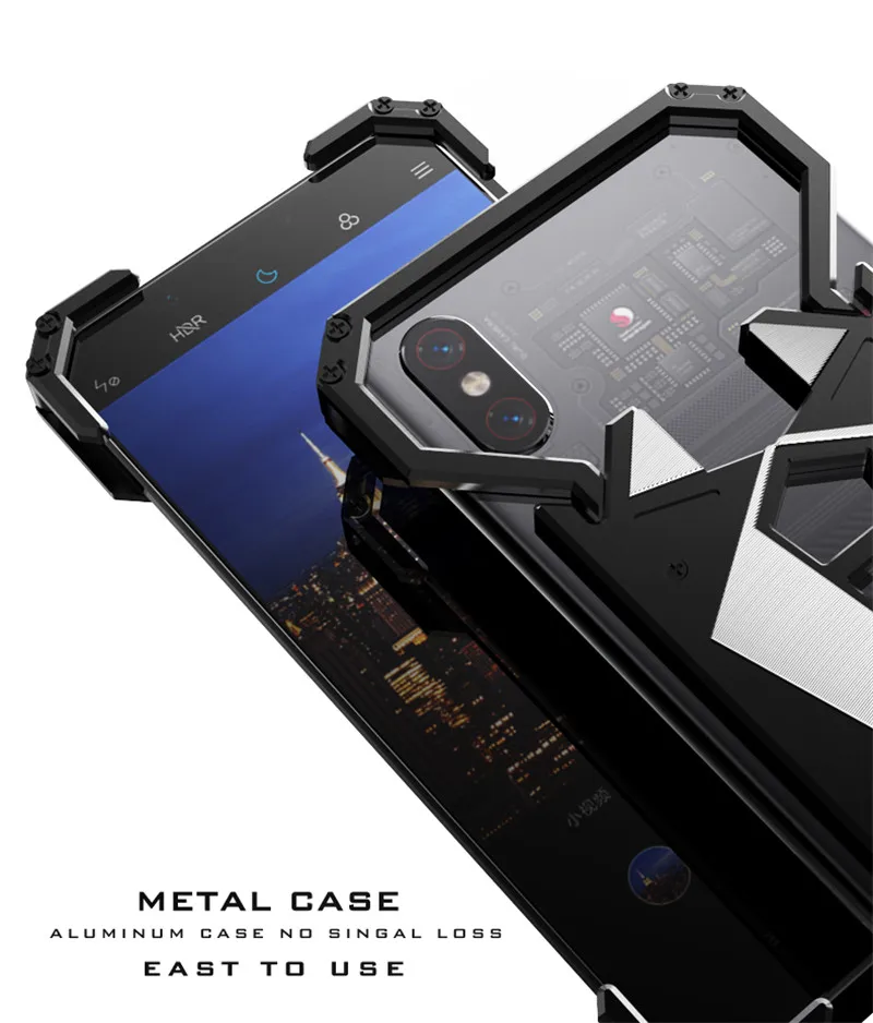 Популярный роскошный противоударный алюминиевый металлический бронированный чехол для Xiaomi mi 8 M8 mi 8 Alu mi nium, чехол-бампер с металлической рамкой для mi 8