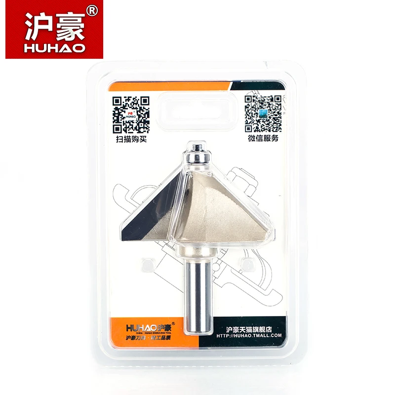HUHAO Фрезерные фрезы 1/4 "1/2" хвостовик для дерева конского носа 45 градусов