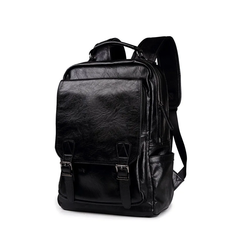 Новинка, брендовый дизайнерский мужской рюкзак из искусственной кожи, винтажный рюкзак с несколькими карманами, повседневный винтажный рюкзак ручной работы, высокое качество