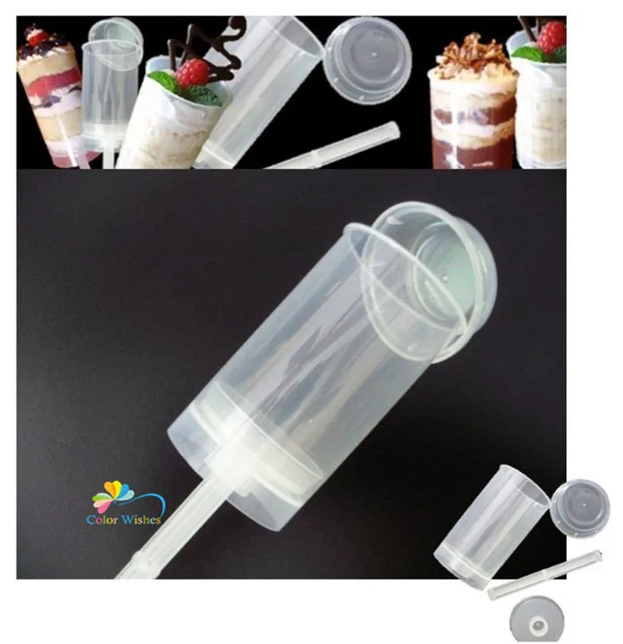 

10Pcs/lot Cakes Dessert Push Pop Containers Cake Shooters Push Up For Birthday Party Sweets Holiday Tables Supplies