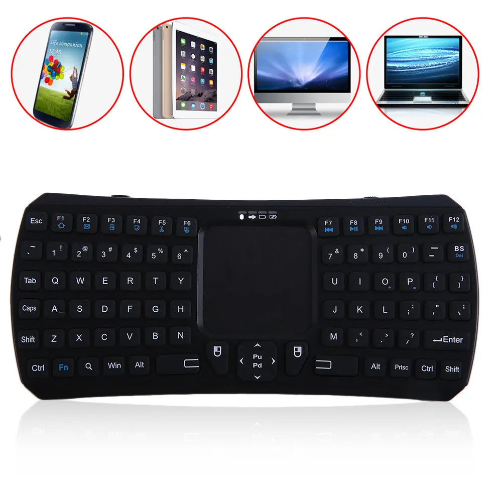 

2PCS Professional Wireless Bluetooth Gaming Keyboard Touchpad Smart Phone Super Thin Mini Keyboard for Smart Tablets