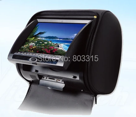 Perfect 2X 7 inch Car Headrest  DVD Digital Panel  with Zipper Cover+IR Wireless Headphone+32bit game+USB+SD+FM 0