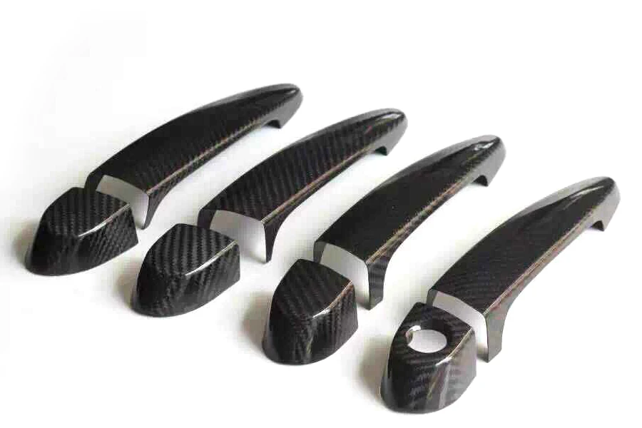 Car Styling Carbon fiber Side Door Handle Cover With LED Hole Trim for BMW X6 E71 4Door 2008-2013 | Автомобили и мотоциклы