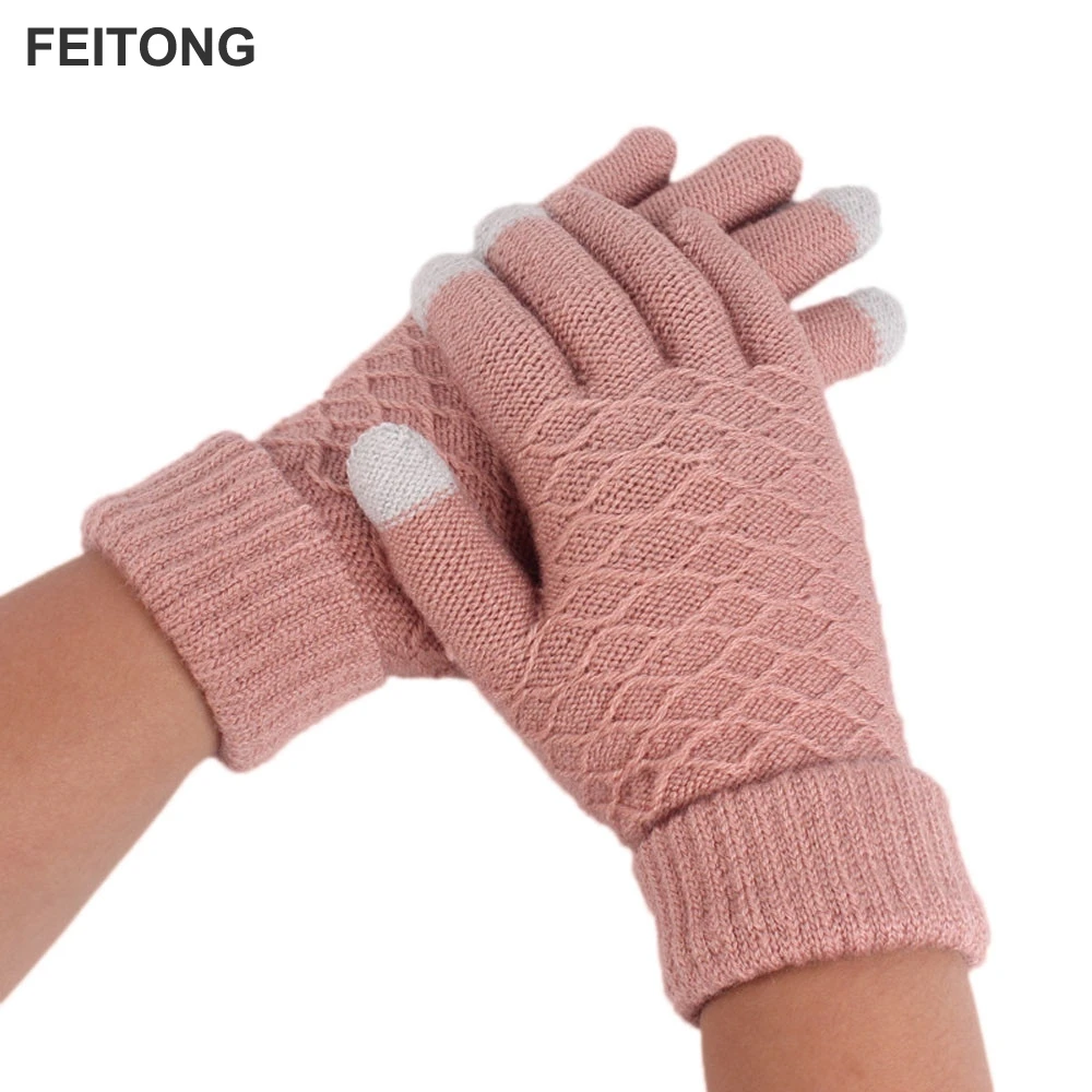 2017 Warm Winter Female Gloves Wrist Gloves Women Full Finger Unisex Gloves Mittens Hot Winter