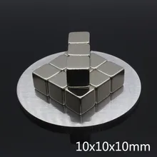 

5Pcs 10 x 10 x 10mm Super Strong Rare Earth Square Magnet Bar Craft Powerful permanent Neodymium Magnets N35 NdFeB 10*10*10mm