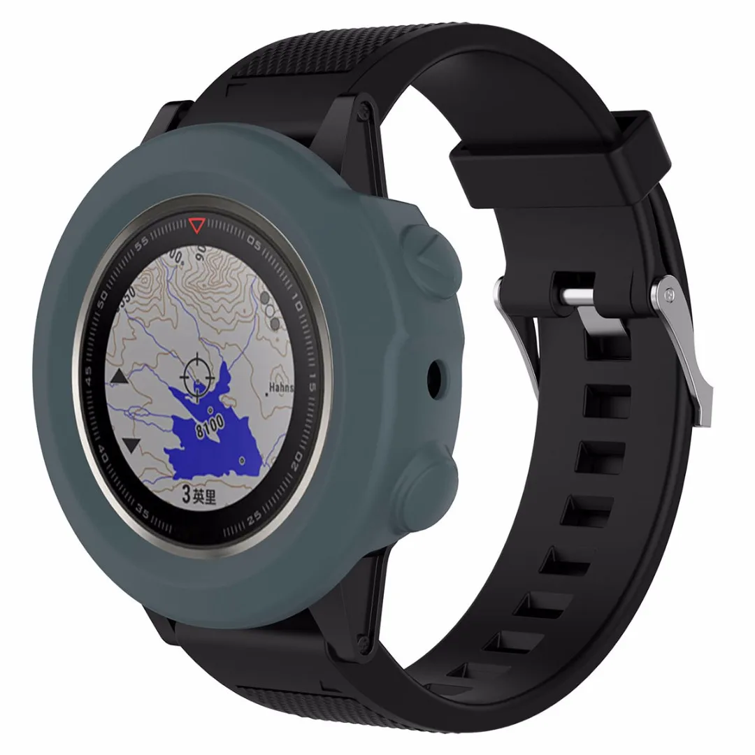 Mayitr Silicone Band Cover Case Skin Protector For Garmin Fenix 5X GPS Watch