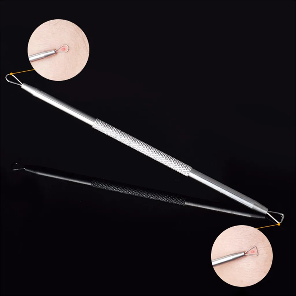 Черная голова и пятнистая нержавеющая сталь 5 шт. Серебряная угревая лицевая игла акне профессиональный набор инструментов портативный макияж Mar28