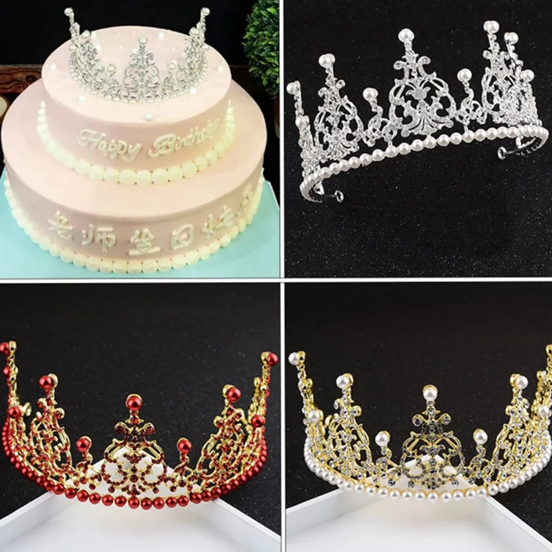 

Baroque Retro Luxury Pearl Crystal Gold Crown Bridal Wedding Jewelry Rhinestone Hot Tiaras Crowns Pageant Dress Hair Accessories