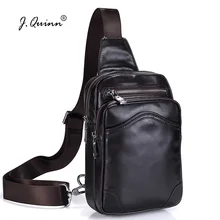 J. Quinn, мужские нагрудные сумки с масляным воском, Ретро стиль, повседневные мужские винтажные сумки из натуральной кожи на молнии, мужские сумки через плечо