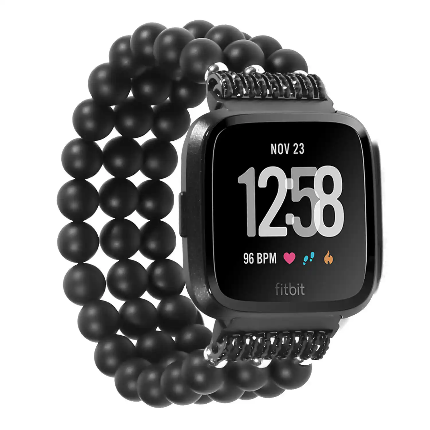 DAHASE роскошный эластичный ремешок с жемчугом для смарт часов Fitbit Versa сменный