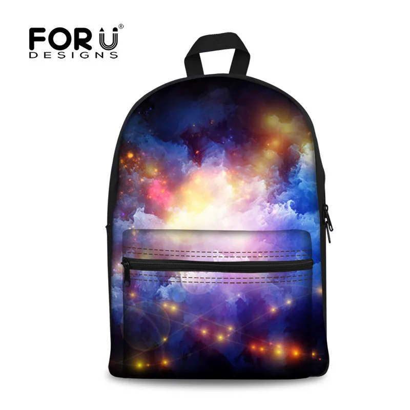 FORUDESIGNS/Школьные сумки с принтом Галактики для девочек и мальчиков детские из