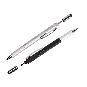 

New 7 In 1 Multifunction Tool Ballpoint Pen Screwdriver Ruler Spirit Level and Scale Plastic Pens Office Supplies