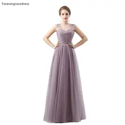 Forevergracedress свет фиолетовые платья подружек невесты Линия Тюль пригласительные на свадьбу фрейлина платья большого размера индивидуальный
