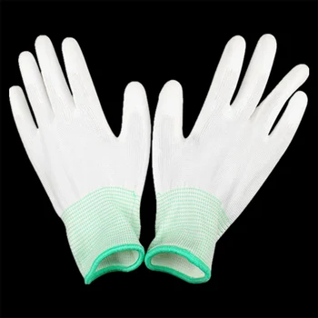

1Pair Antistatic Gloves Anti Static ESD Electronic Working Gloves PU Rubber Coated Home Garden Repair Fingers Safety Gloves