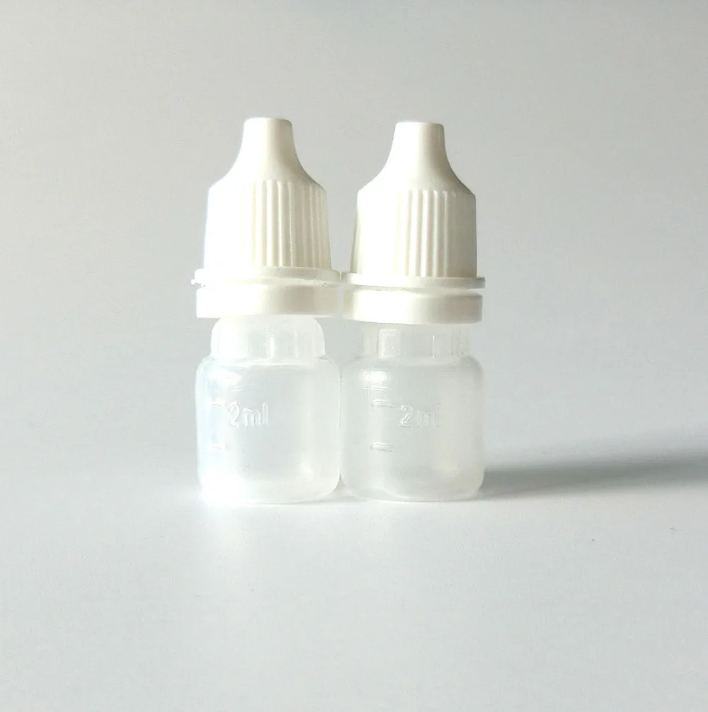 50pcs 2ml Plastic Squeezable Dropper Bottle Eye Liquid Dropper Sample Eyes Drop Refillable Bottle