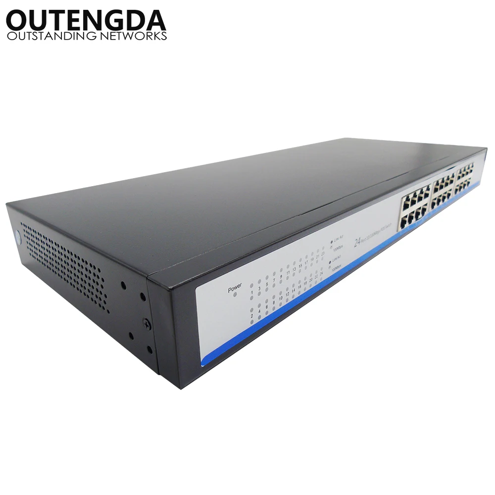 Новый коммутатор Poe с 24 портами 10/100 м мощность В через Ethernet 23 POE и 1 Uplink для Wi Fi ap ip