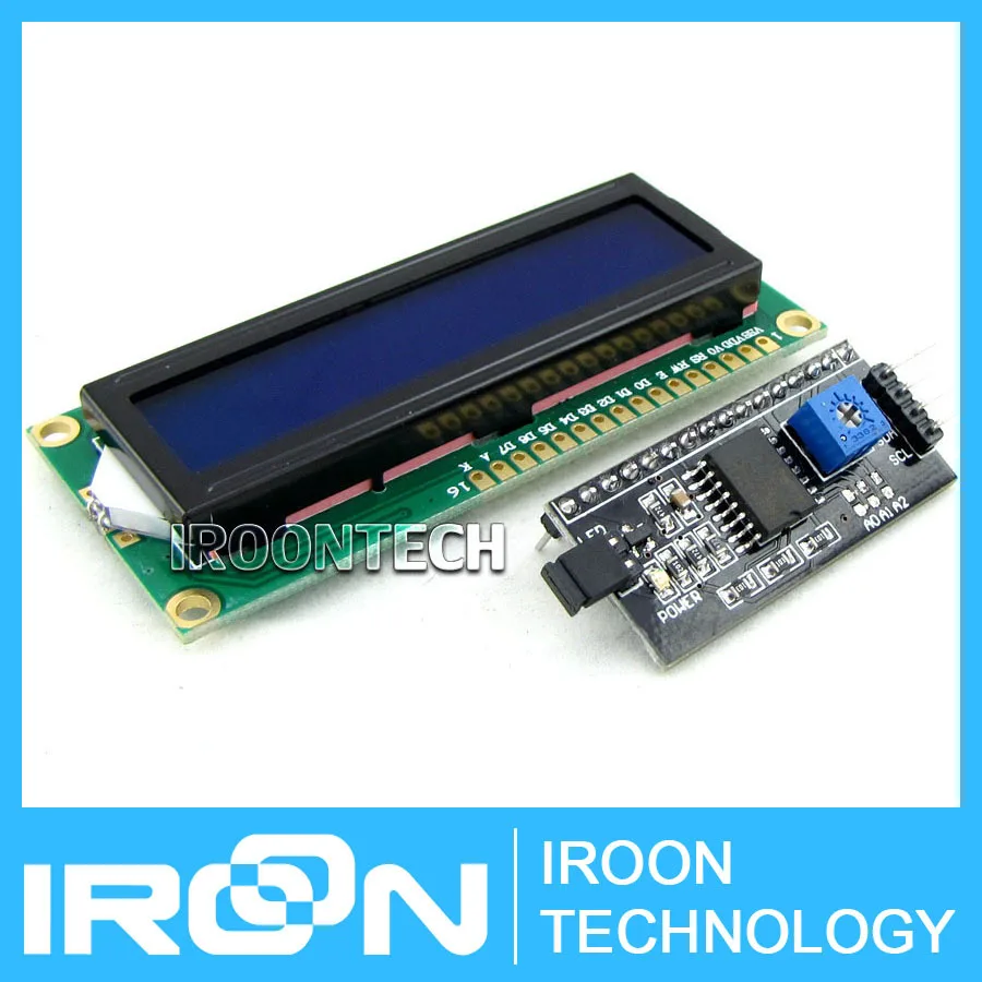 ЖК-дисплей 1602 Модуль синий экран с IIC/I2C для arduino совместимый |