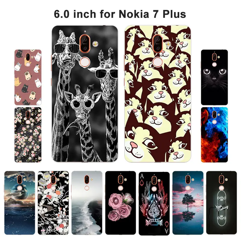 Чехол для телефона Nokia 7 Plus прозрачный мягкий чехол из ТПУ Nokia7 силиконовый