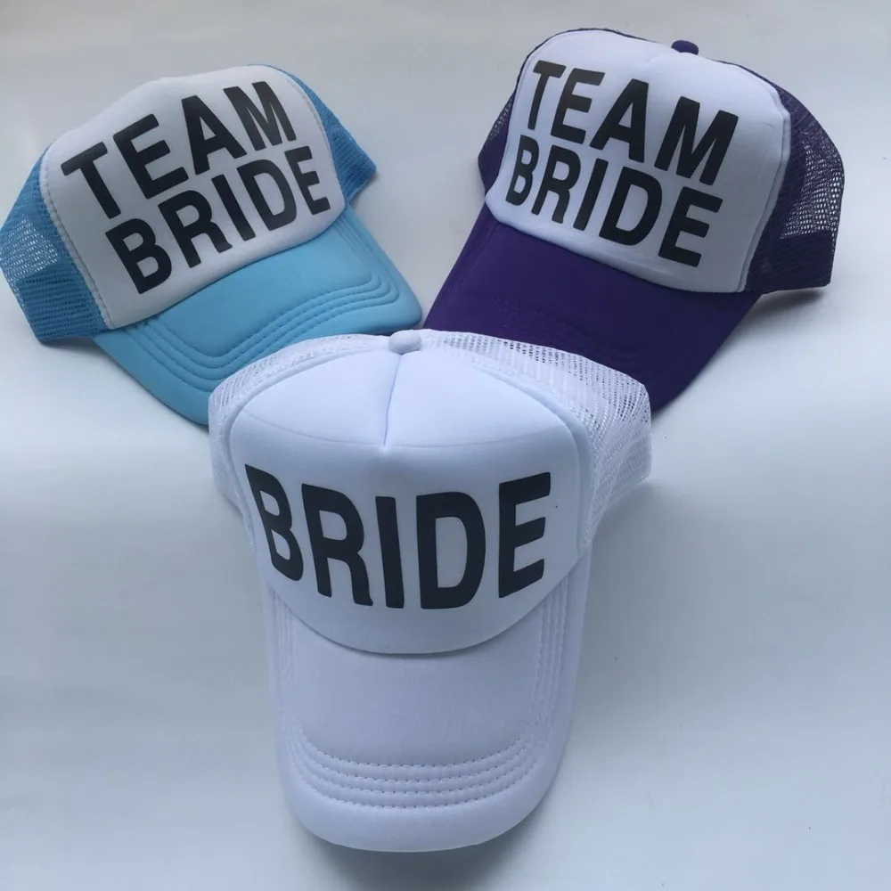 

Baseball cap BRIDE TO BE TEAM BRIDE Bachelorette Hats club cap Women Wedding Trucker Caps White Neon Summer Mesh men hat